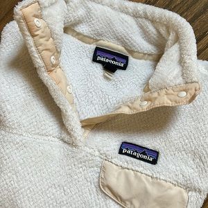 Women's Cream Lightweight Synchilla Snap-T® Fleece Pullover Size Medium